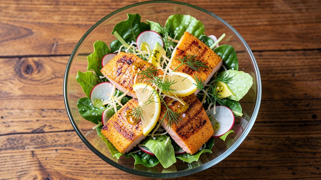 Barefoot Contessa's Salmon Salad Recipe: Crispy Cornmeal Crust Meets Zesty Dill-Lemon Dressing