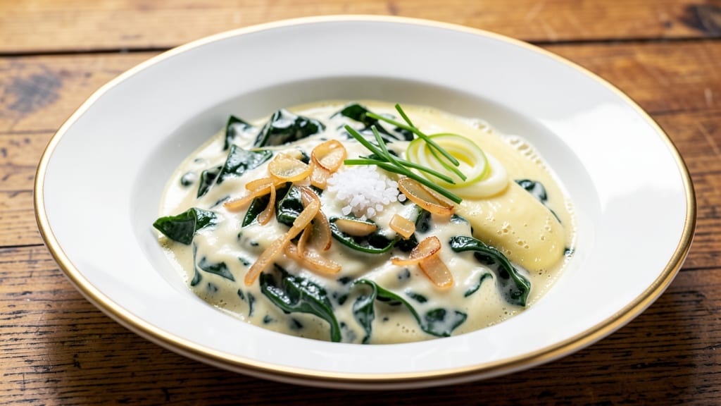 Bobby Flay's Creamed Spinach Recipe: Silky Garlic-Infused Richness