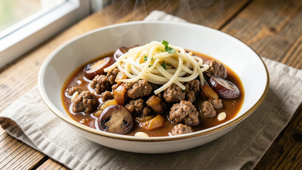 Campbell's Ground Beef Stroganoff Recipe: Smooth Mushroom Sauce Without the Canned Craving