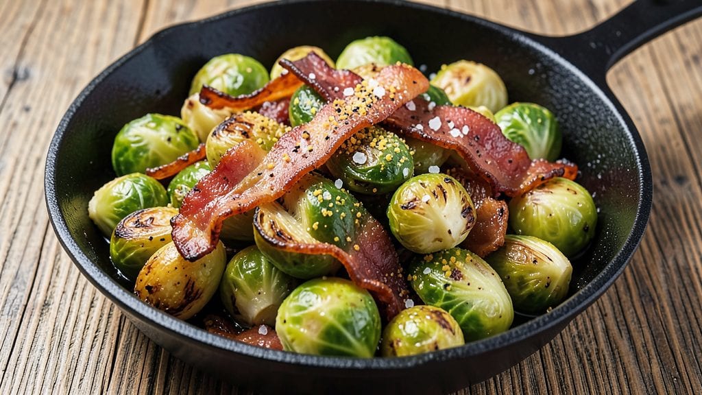 Cook's Country Brussels Sprouts Recipe: Crispy Cornmeal Crunch With Smoky Bacon Bits