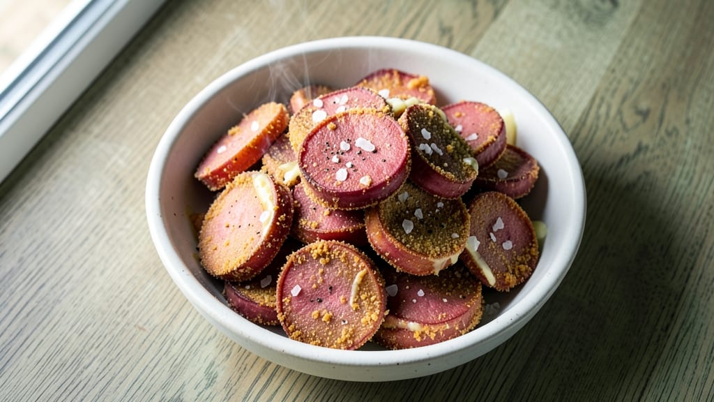 Fried Radishes Recipe: Crispy Cornmeal Crust With Zesty Vinegar Kiss