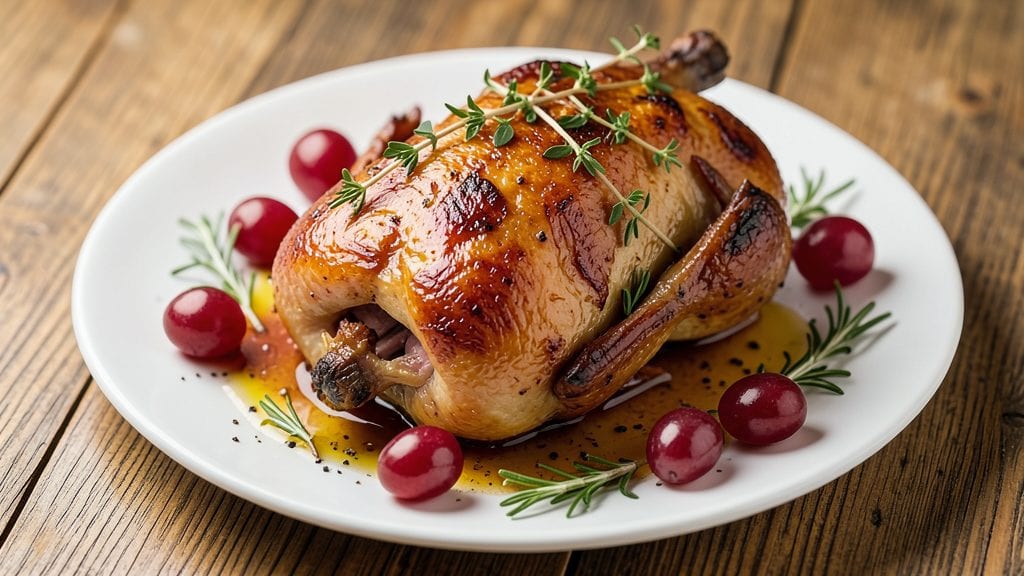 Jamie Oliver's Roast Duck with Grapes Recipe: Crispy Skin and Sweet-Tart Balance
