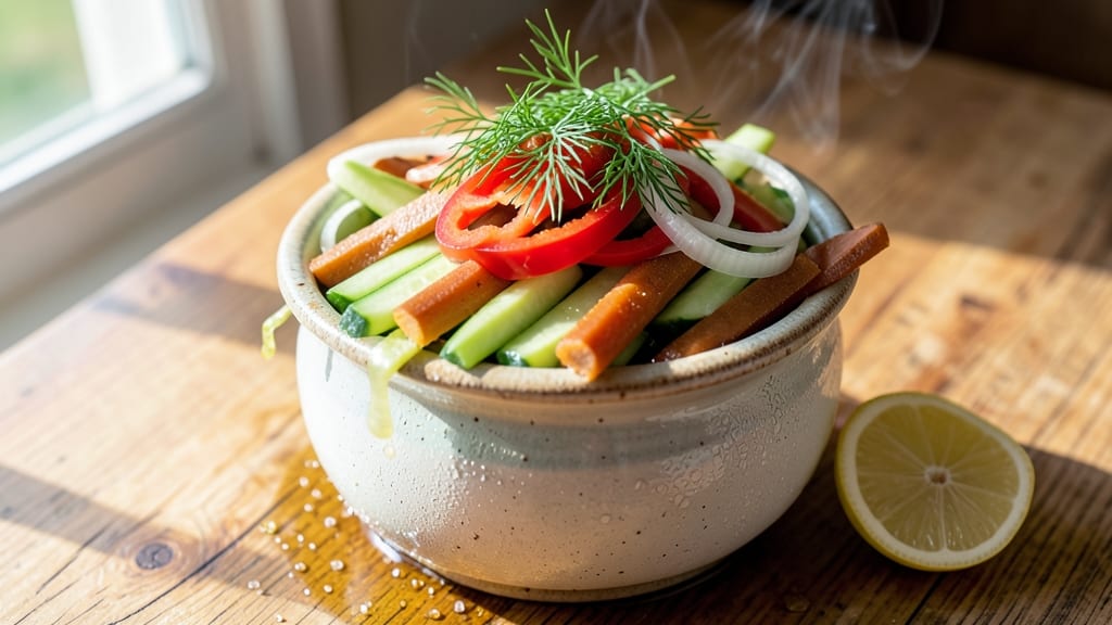 Pickled Veg Recipe: Vinegar-Bright Crunch in 15 Minutes