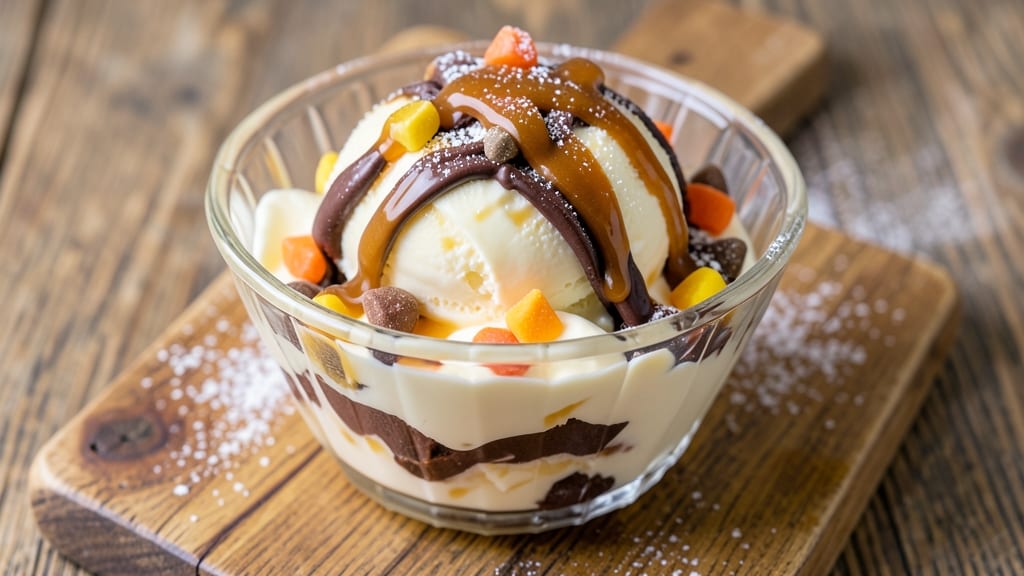 Reese's Pieces Ice Cream Recipe: Fudgy Chocolate Swirls With Creamy Vanilla Base