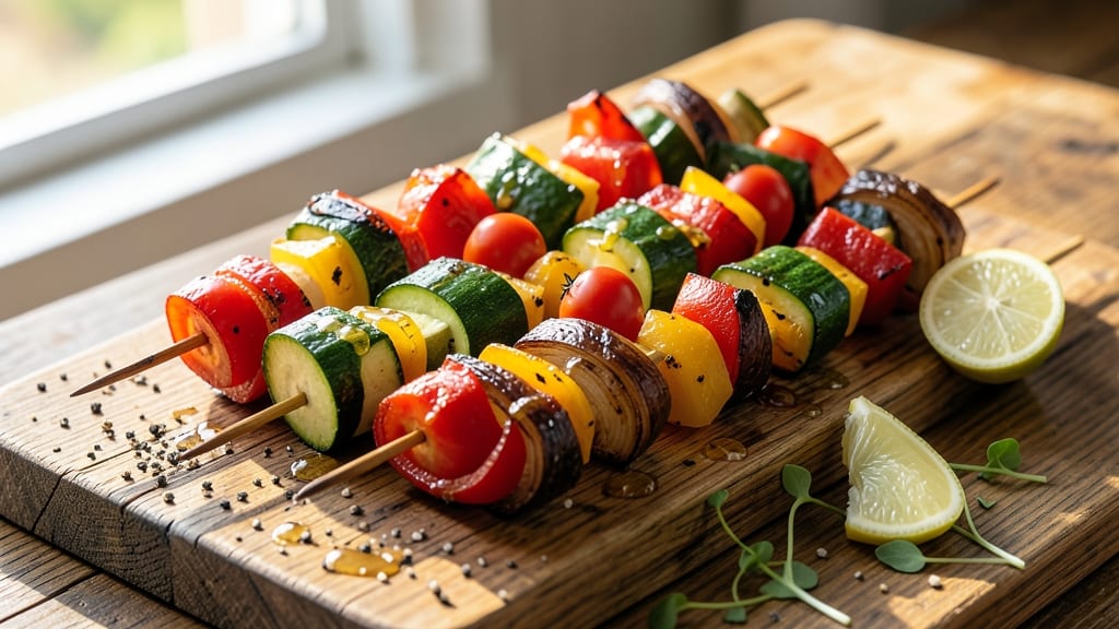 Vegetable Skewers Recipe: Grilled Char and Smoky Flavor Magic